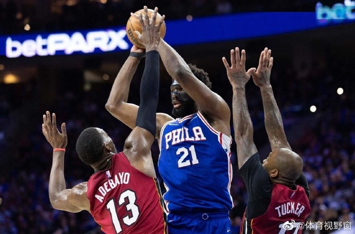 NBA季后赛关键战！恩比德缺席76人惨遭热火逆转